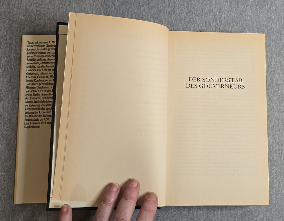 Thumbnail: Texas by James A. Michener, in German, 1991