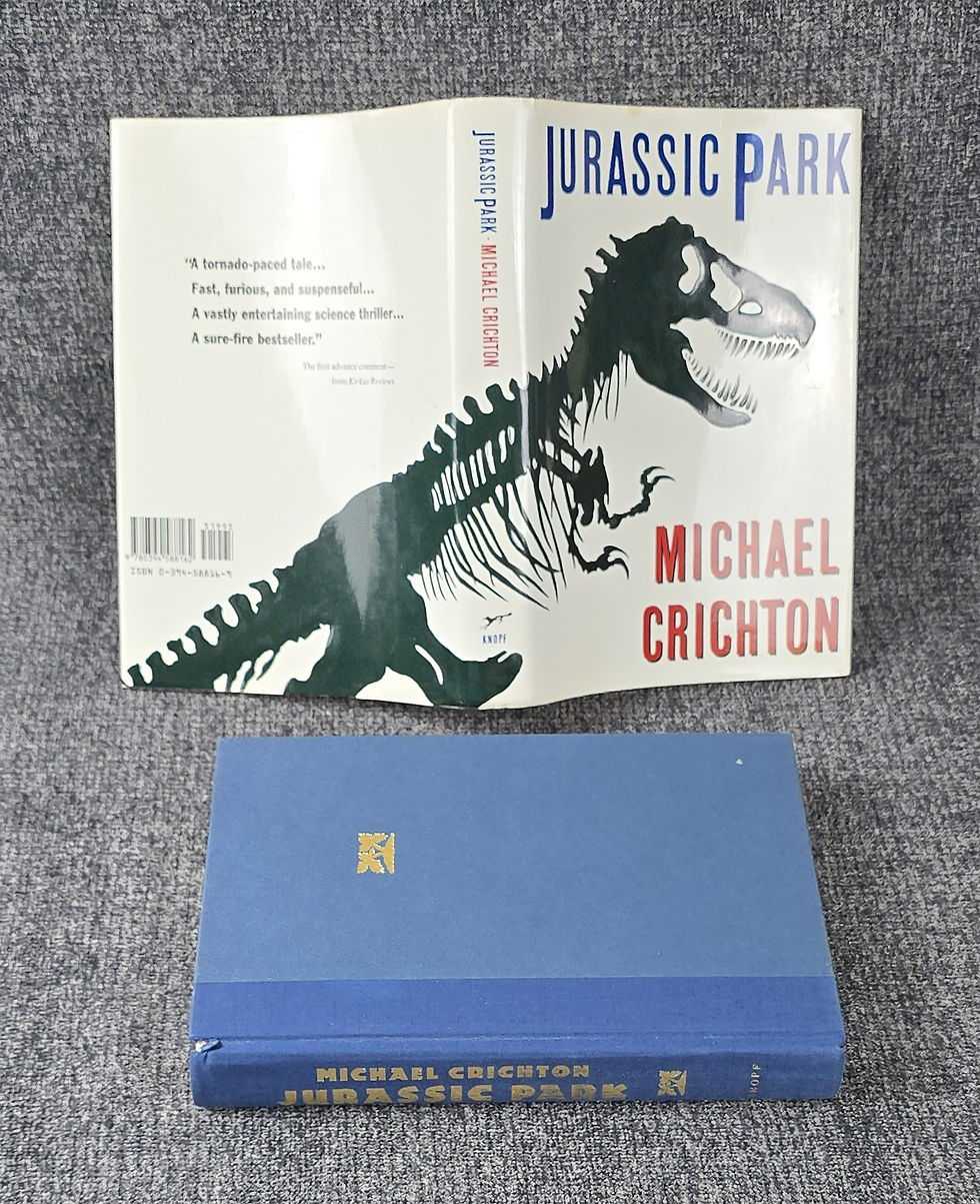 Thumbnail: Jurassic Park by Michael Crichton, 1990. 1st Edition 1st Printing.
