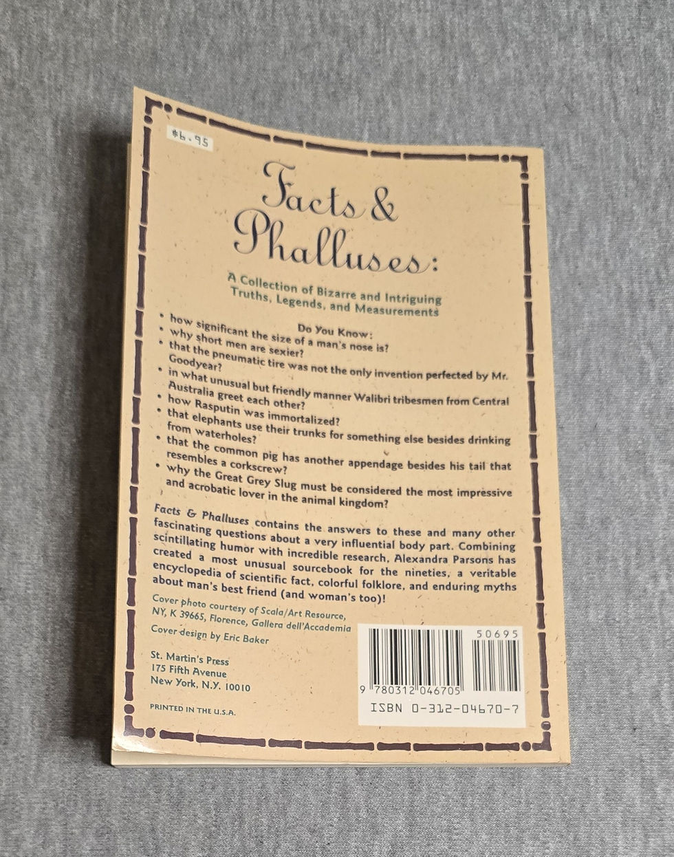 Thumbnail: Facts & Phalluses by Alexandra Parsons, 1990