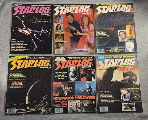 Starlog, Sci-Fi Periodical, 6 Issues, 1977-1979 | Tilted Books