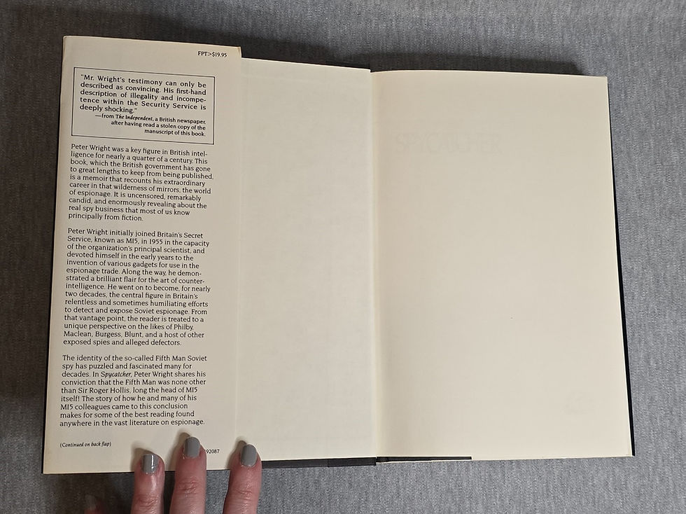 Thumbnail: Spy Catcher by Peter Wright, 1987