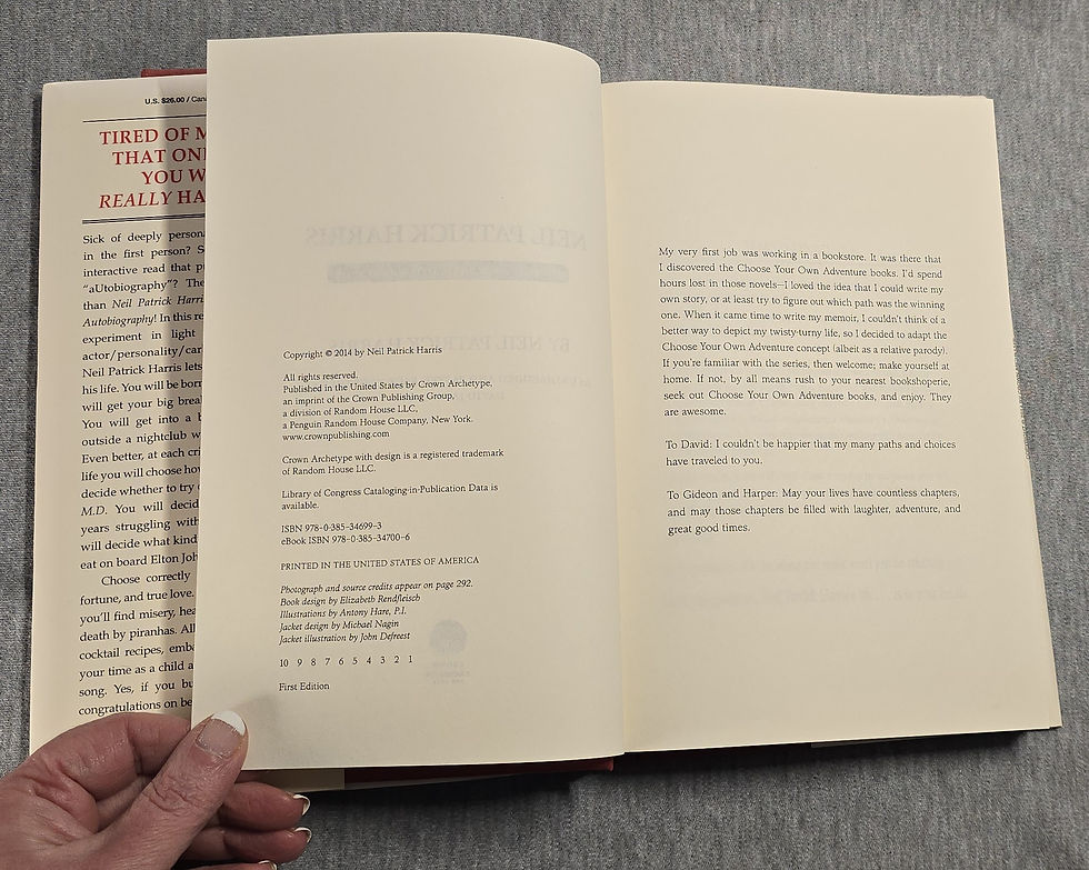 Thumbnail: Choose Your Own Autobiography by Neil Patrick Harris, First Edition, 2014.