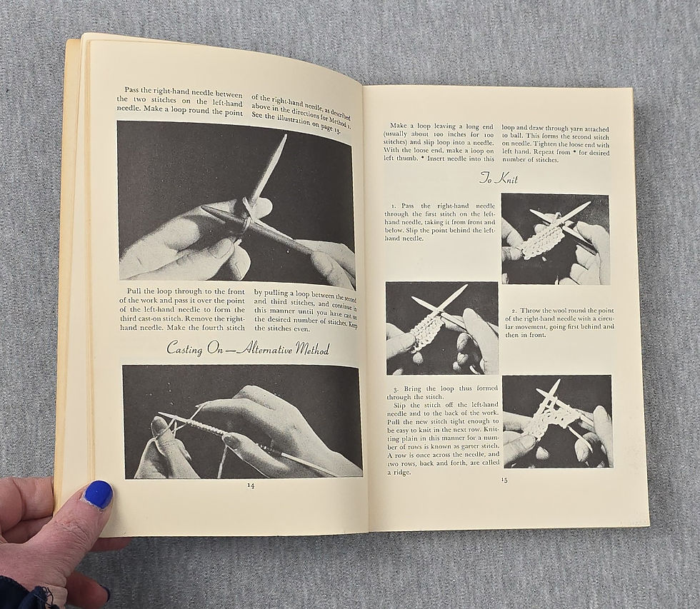 Thumbnail: 1973 Vintage Knitting & Crochet Bundle – Patons & 1940s Fashion Patterns