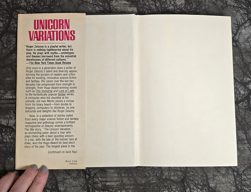 Thumbnail: Unicorn Variations by Roger Zelazny 1983.