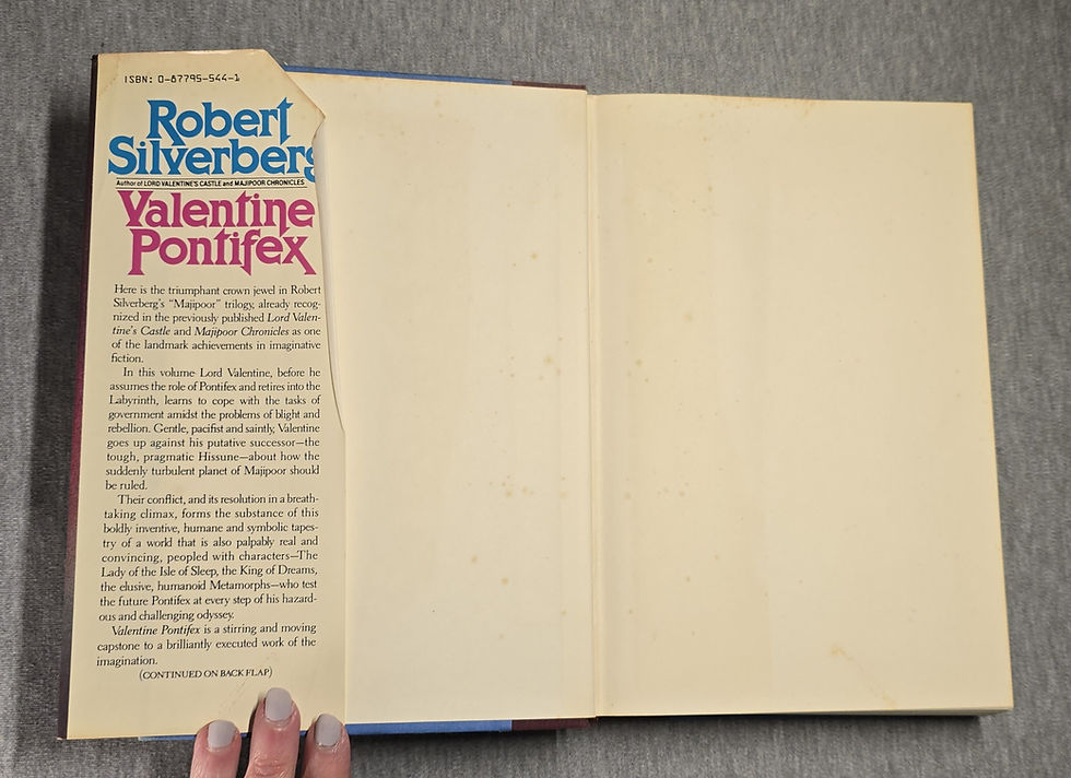 Thumbnail: Valentine Pontifex by Robert Silverberg, 1983. First Edition, First Printing.