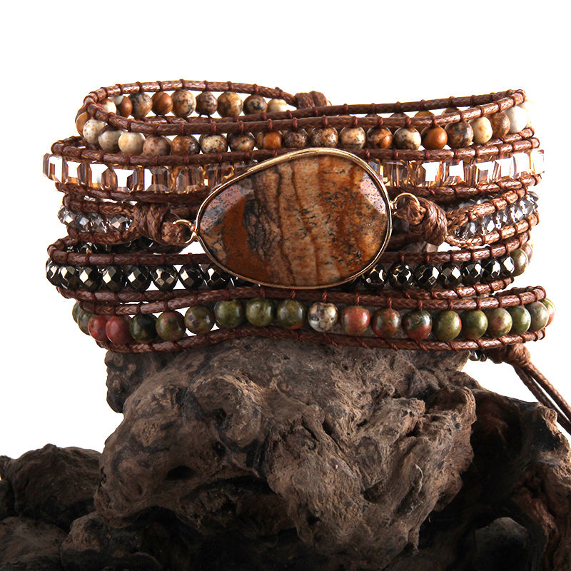 Thumbnail: Boho Turquoise Wrap Bracelet