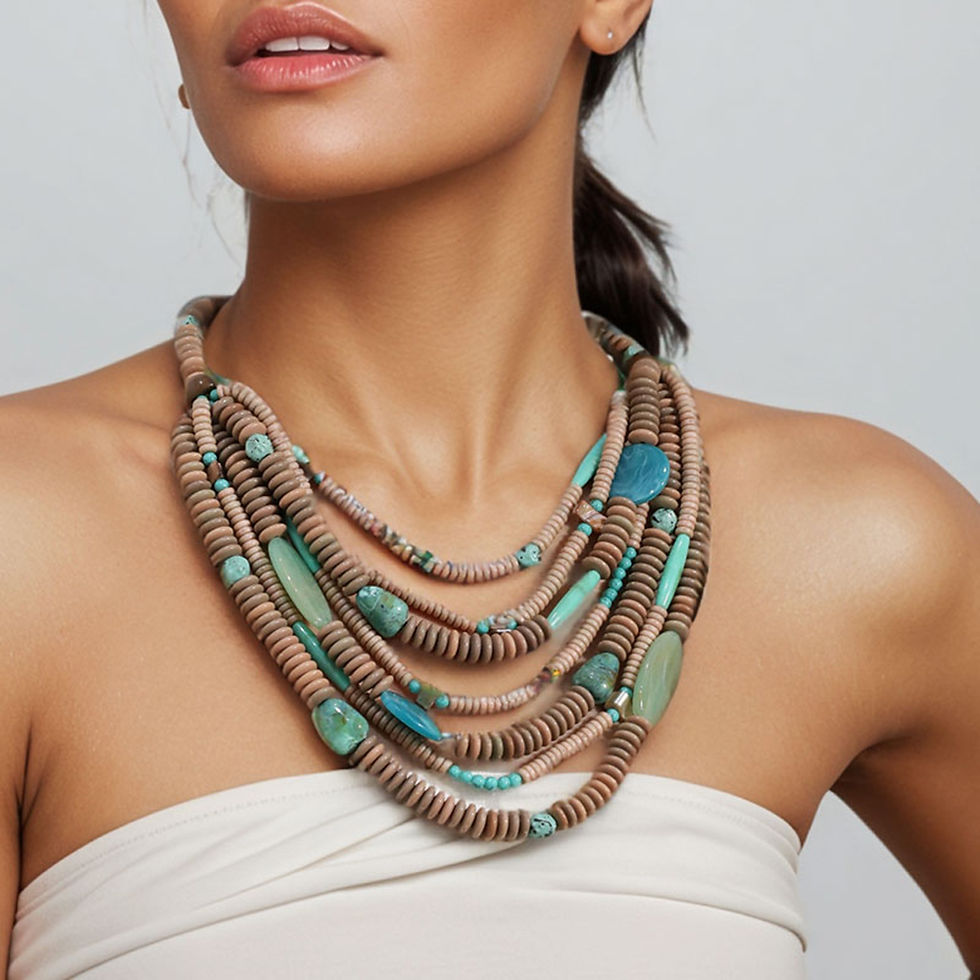 Thumbnail: Boho Terra Harmony Layered Necklace