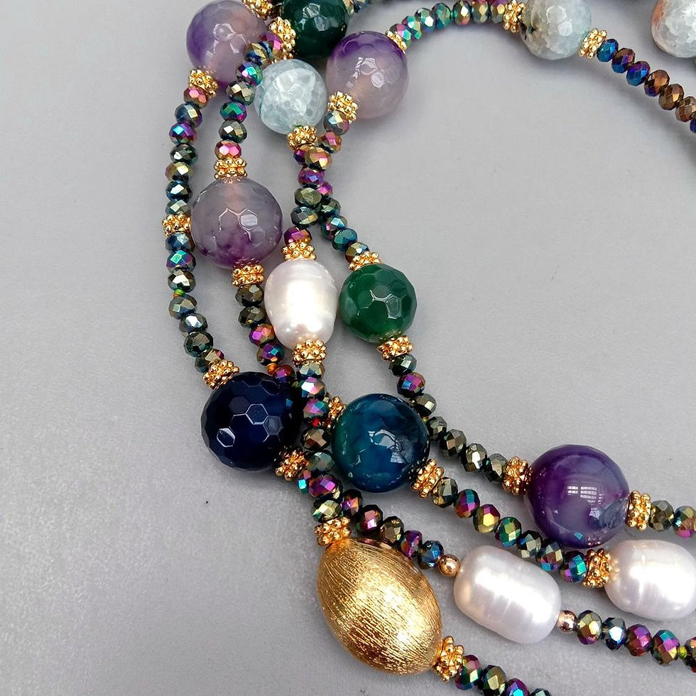 Thumbnail: Midnight Bloom Layers Necklace
