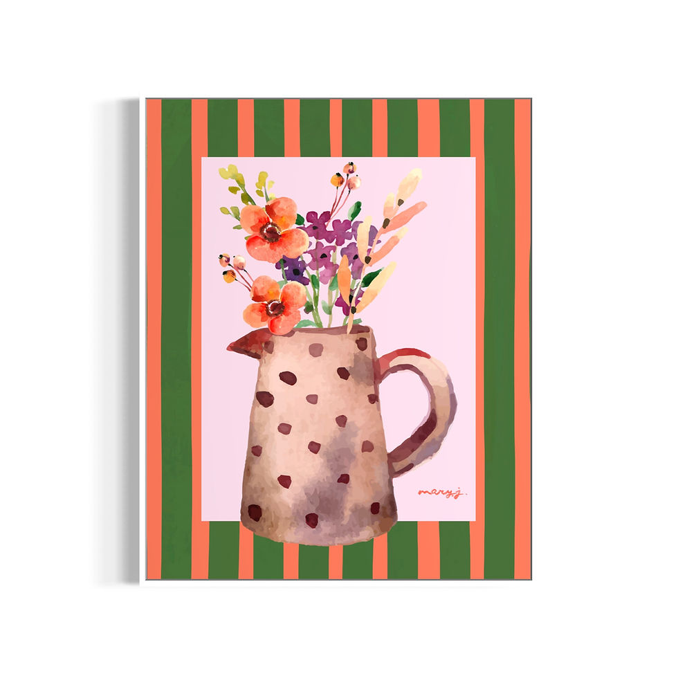 Miniature : Vase In Stripes VII - Toile & Poster