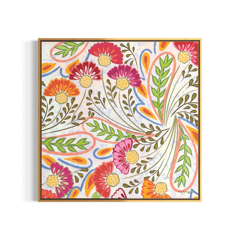 Miniature : Jacobean Flowers