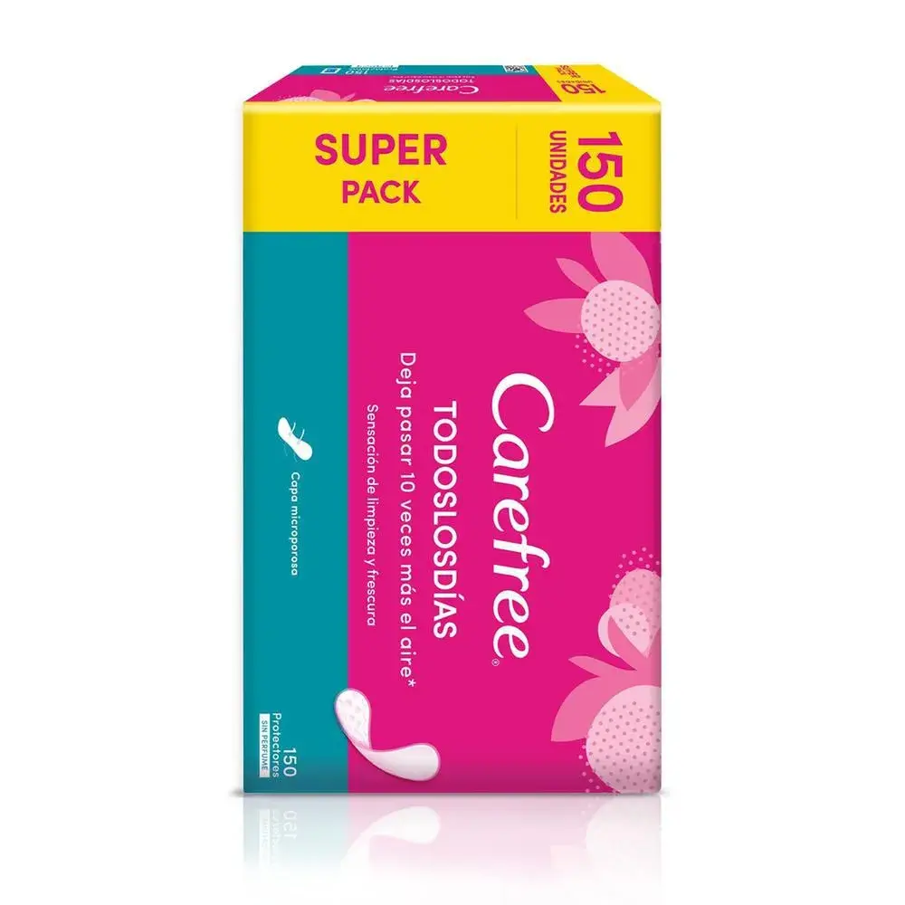 Protectores Diarios Carefree Super Pack Todos Los Días x 150 Und 
