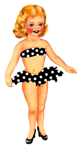 Annabel, Digital Image
Paperdolls is a series of digitally created paperdoll cut-outs. They are a commentary on the increasing sexualisation of young girls, and how their innocence is dissected by cultural expectations.