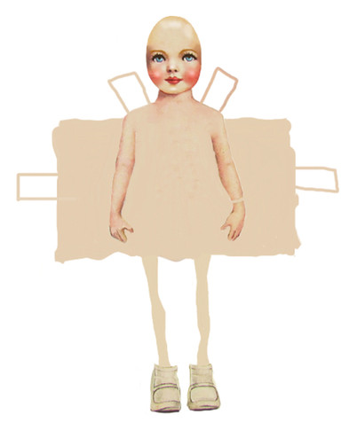 Eve, Digital Image
Paperdolls is a series of digitally created paperdoll cut-outs. They are a commentary on the increasing sexualisation of young girls, and how their innocence is dissected by cultural expectations.