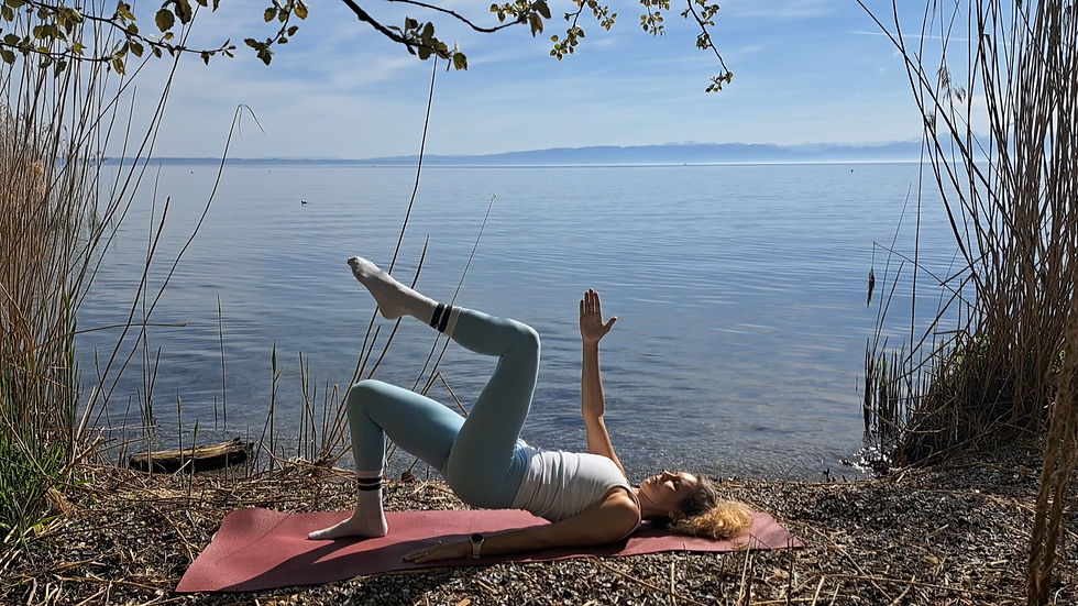 woman practicing pilates in Switzerland