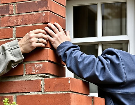 Brick repair on house