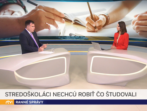 High school graduates are struggling with their career path - a clip from the morning broadcast of RTVS.