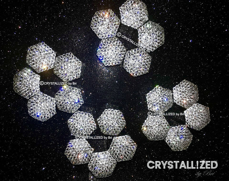 Thumbnail: Bedazzled Swarovski crystal car wheel lug nut covers caps auto bling by crystallized by bri