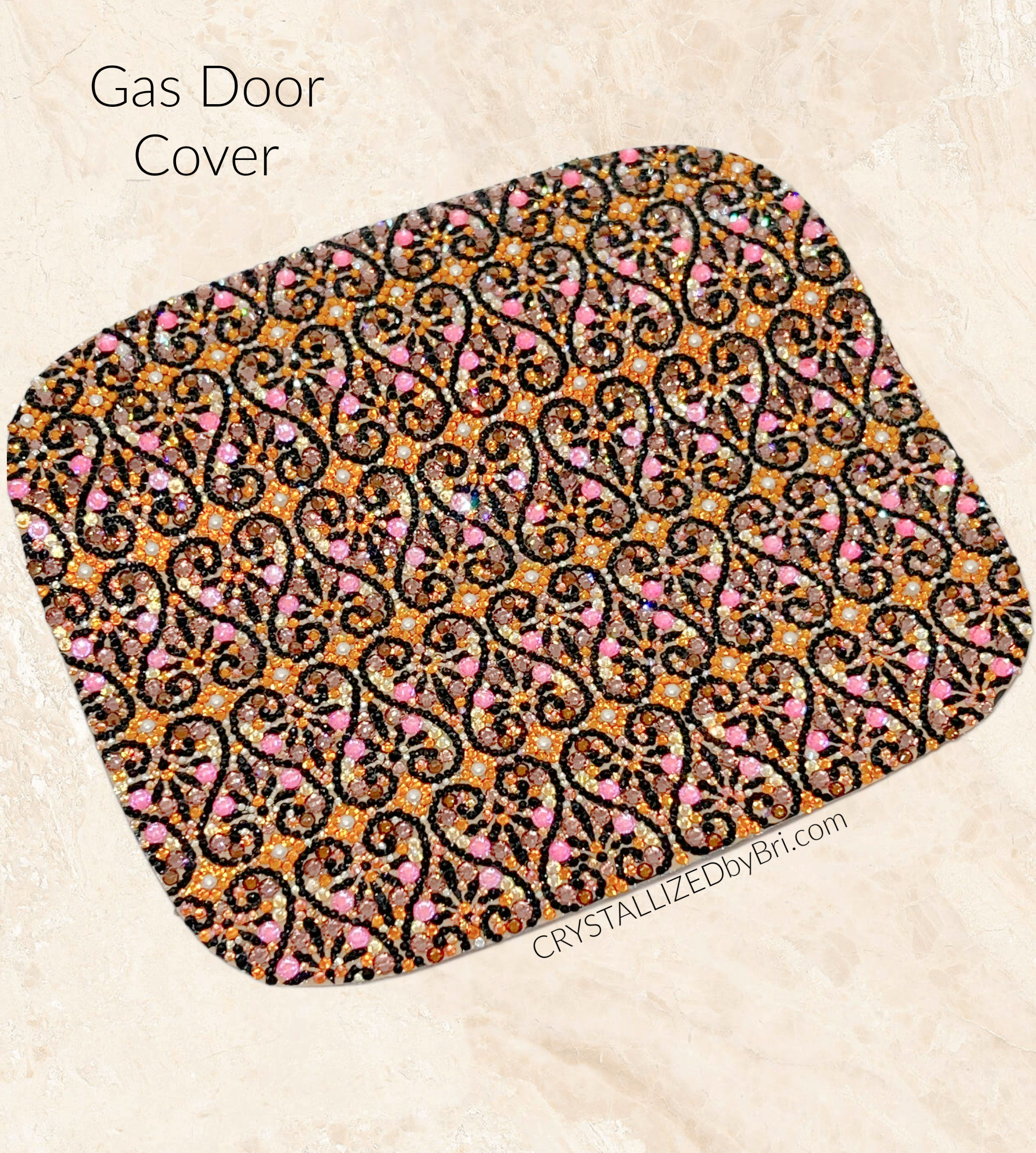 CRYSTALLIZED Fuel Gas Tank Cover - Intricate Scrolls