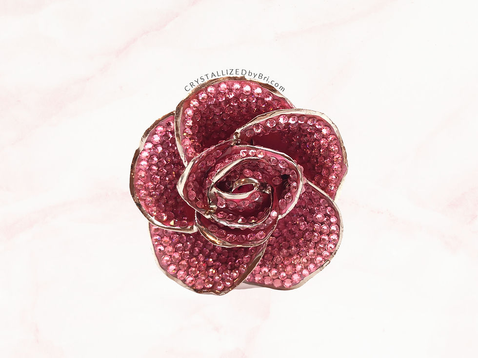 Thumbnail: The Forever Rose® CRYSTALLIZED Preserved Rose - Platinum Open Bloom