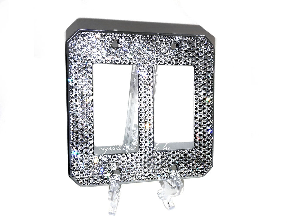 Thumbnail: Fully CRYSTALLIZED Omnia Switch Plate - Double Rocker