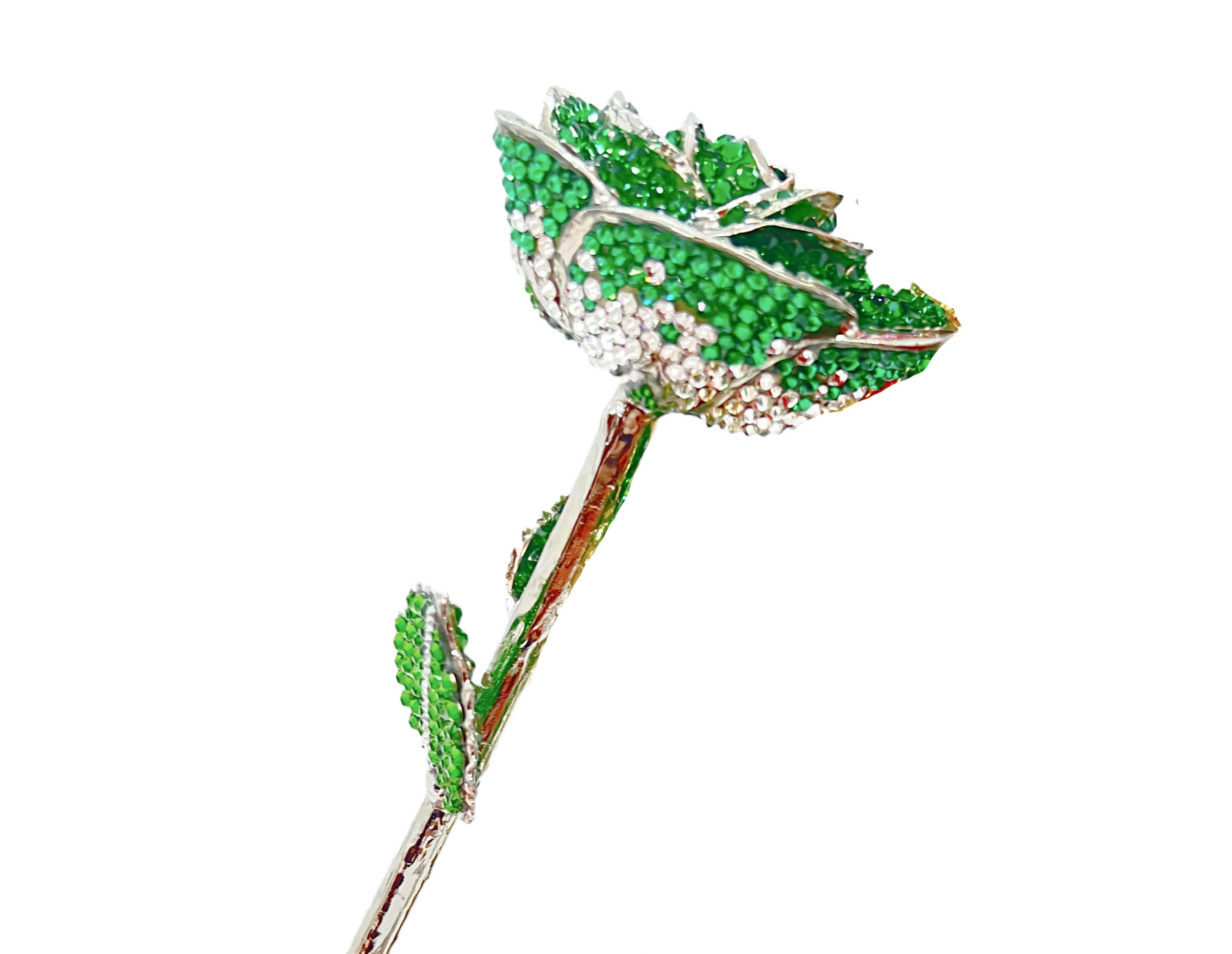 The Forever Rose® CRYSTALLIZED Preserved Rose - Platinum Open Bloom Ombre