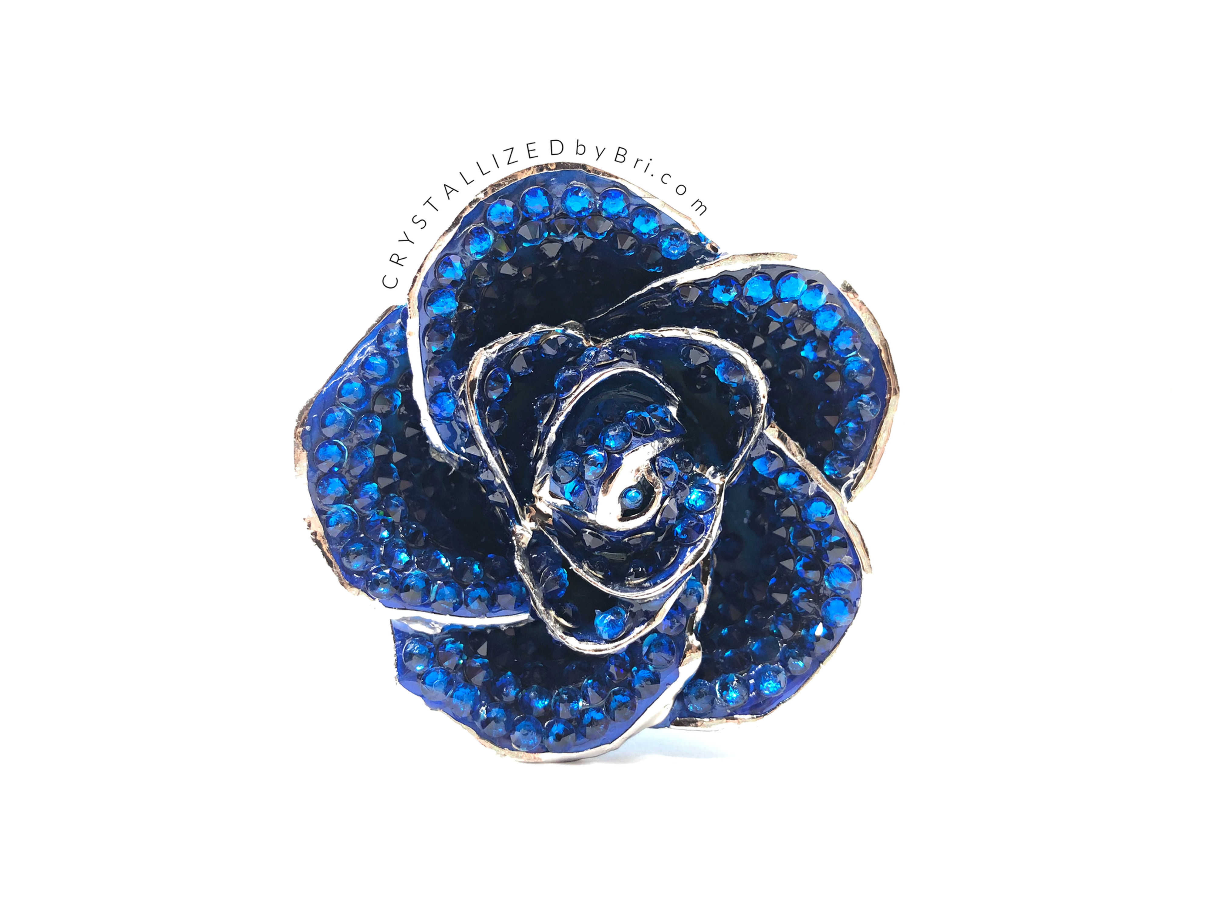 The Forever Rose® CRYSTALLIZED Preserved Rose - Platinum Open Bloom