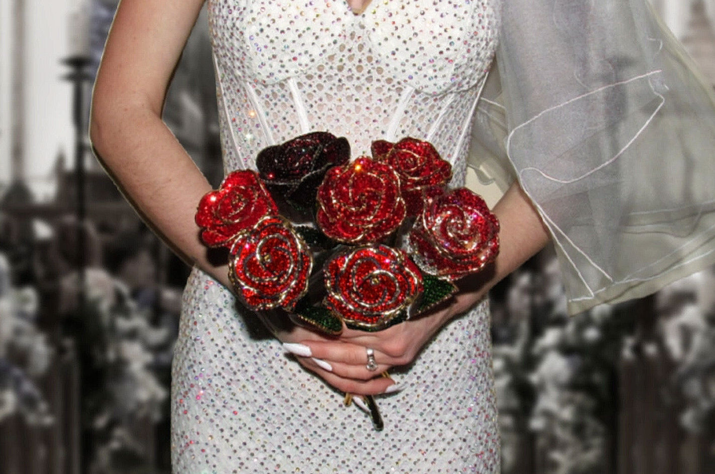 The Forever Rose® CRYSTALLIZED Bridal Bouquet