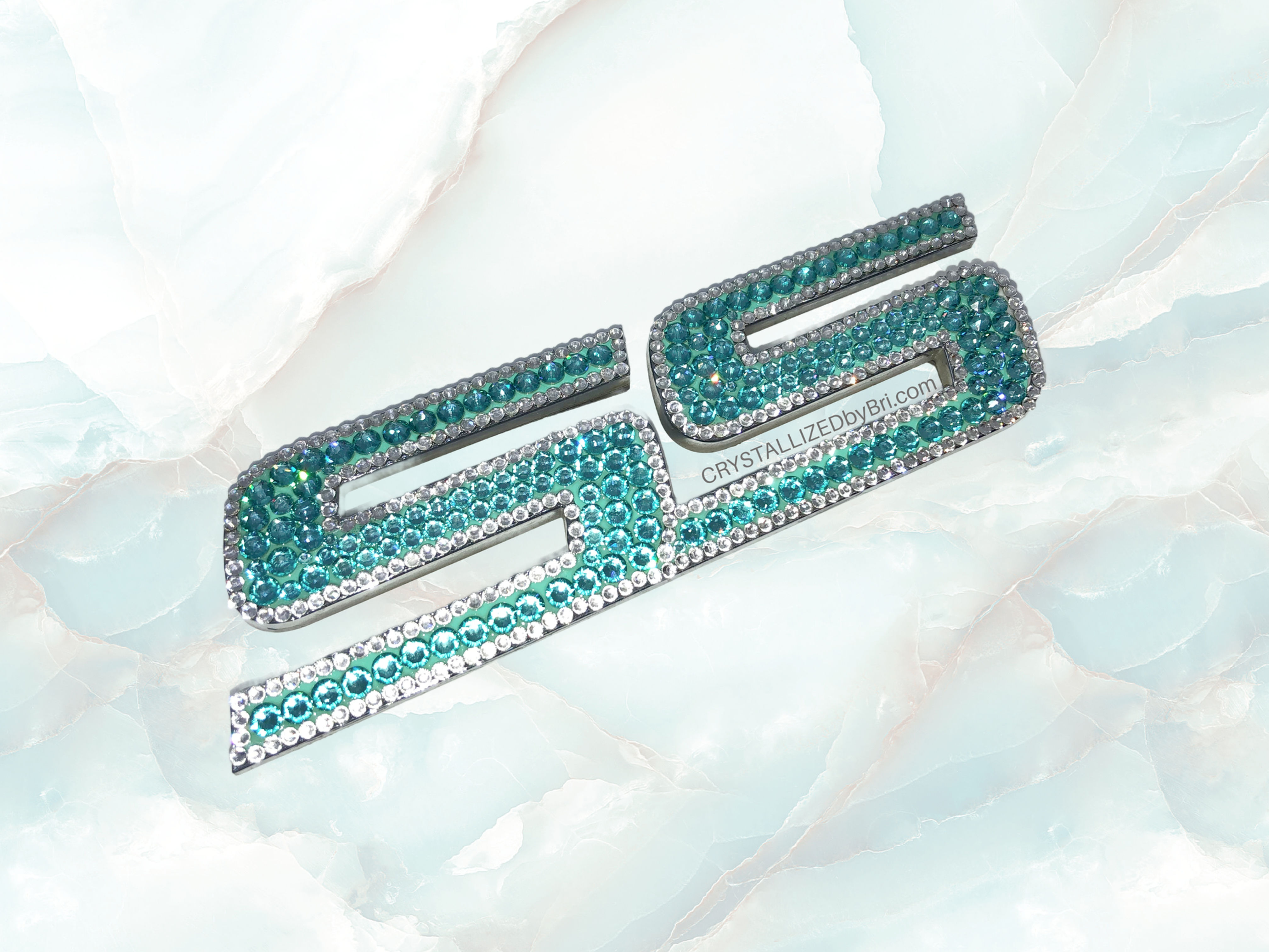 Swarovski crystal chevy ss bedazzled bowtie bling auto emblem