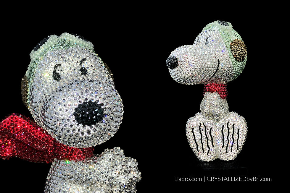 Thumbnail: CRYSTALLIZED Snoopy Flying Ace Sculpture - Lladro