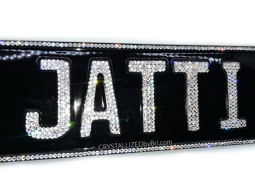 Thumbnail: Bedazzled Swarovski crystal car euro plate auto bling by crystallized by bri