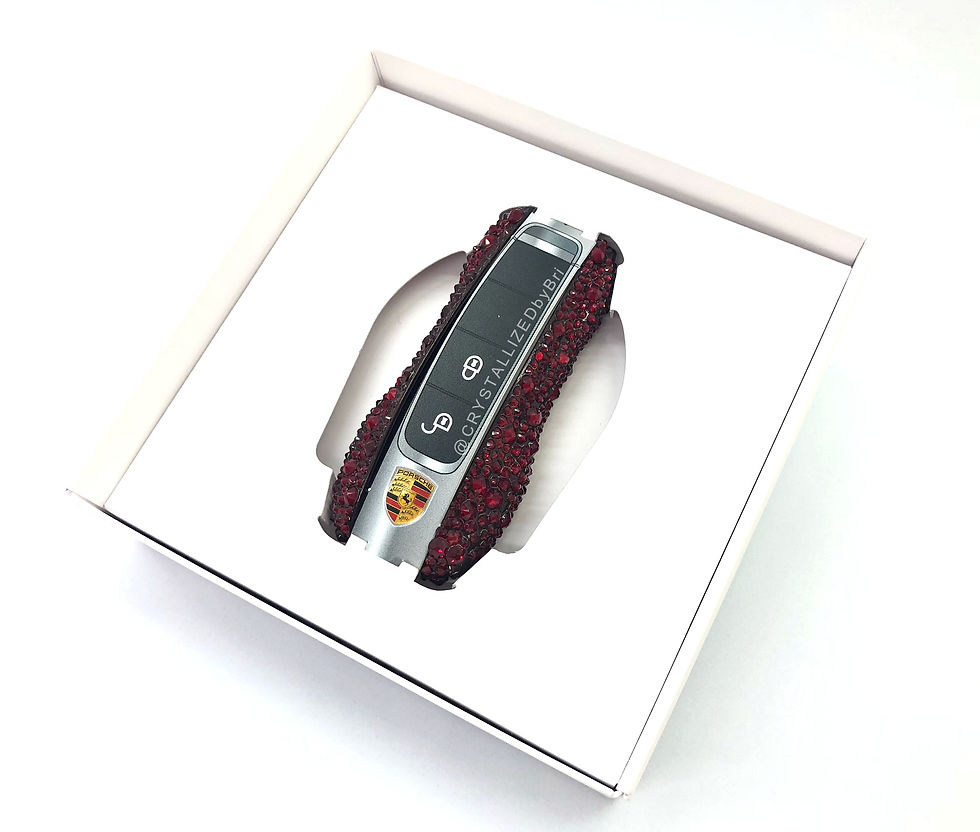 Thumbnail: Bedazzled Swarovski crystal car Porsche key fob sides auto bling by crystallized by bri