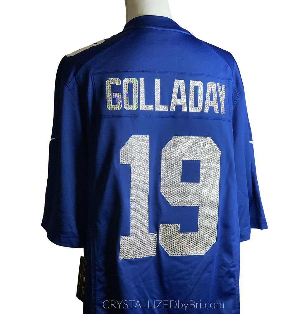 Bedazzled Swarovski crystal nfl sports team jersey player wentz bling by crystallized by bri