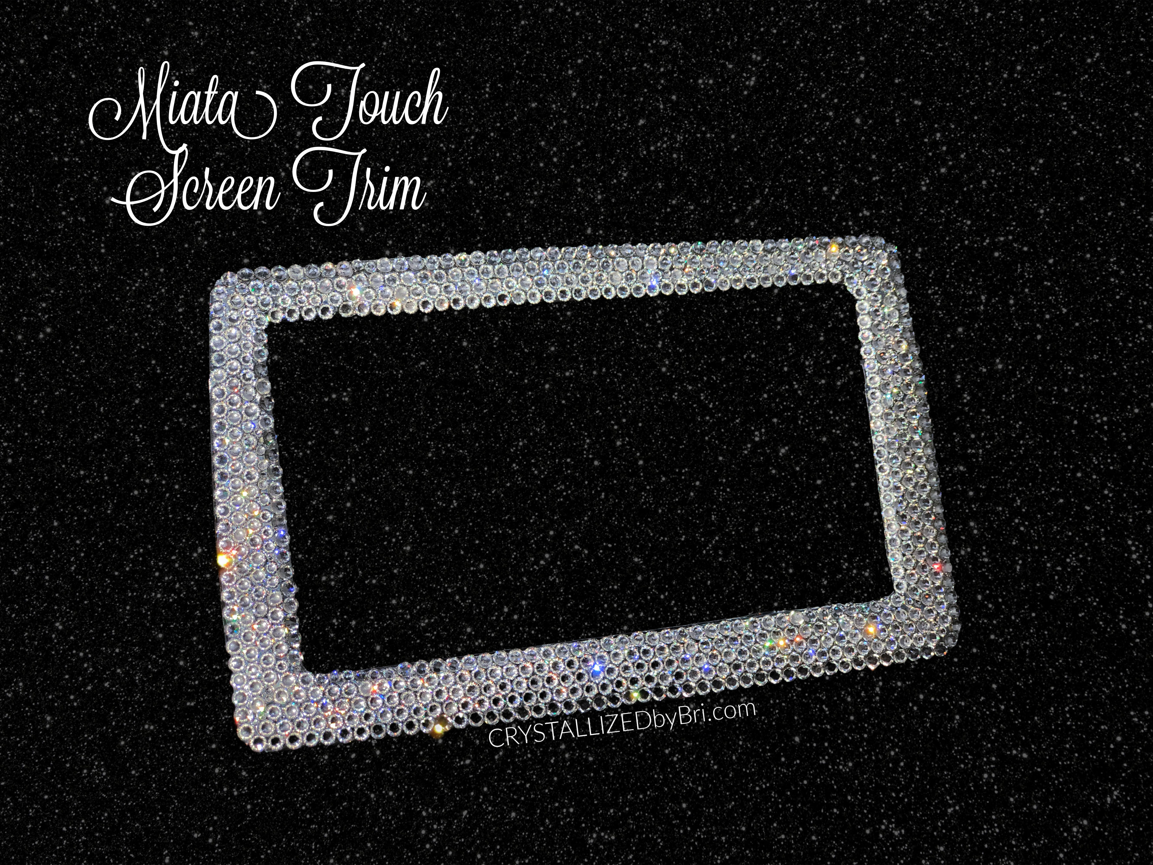 Bedazzled Swarovski crystal car navigation touchscreen surround Mazda mx5 Miata auto bling by crystallized by bri