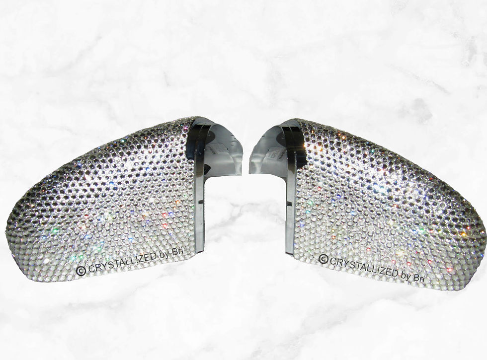 Thumbnail: Bedazzled Swarovski crystal car side mirror caps vw Volkswagen  auto bling by crystallized by bri