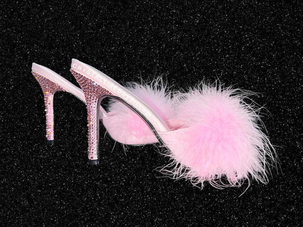 Thumbnail: CRYSTALLIZED Barbie Heels - Marabou Feather