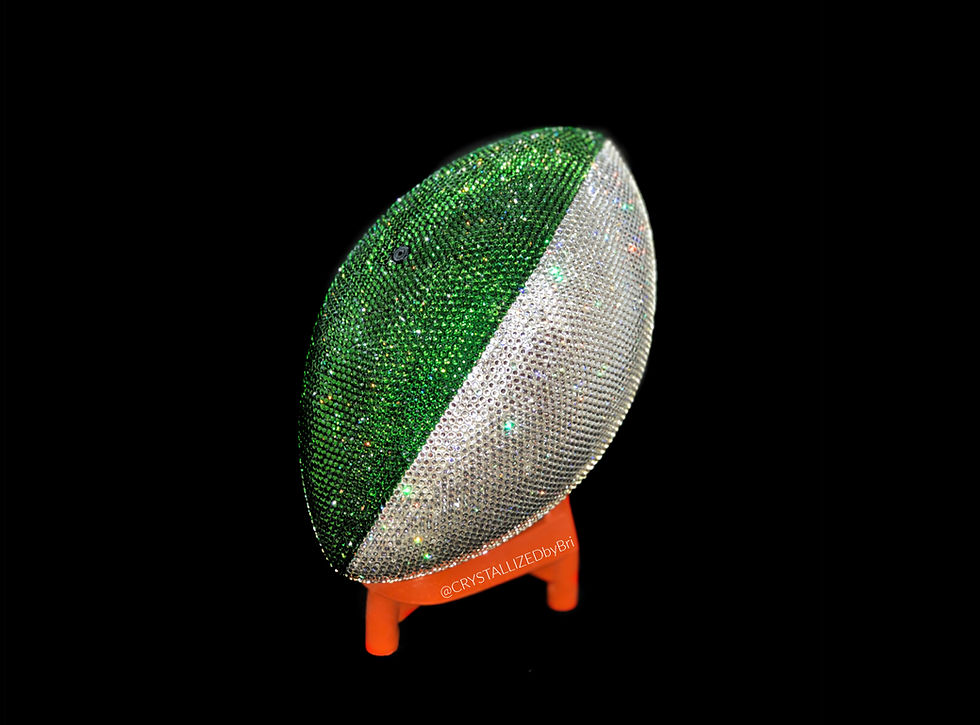 Bedazzled Swarovski crystal football sports team nfl New York jets game size bling by crystallized by bri