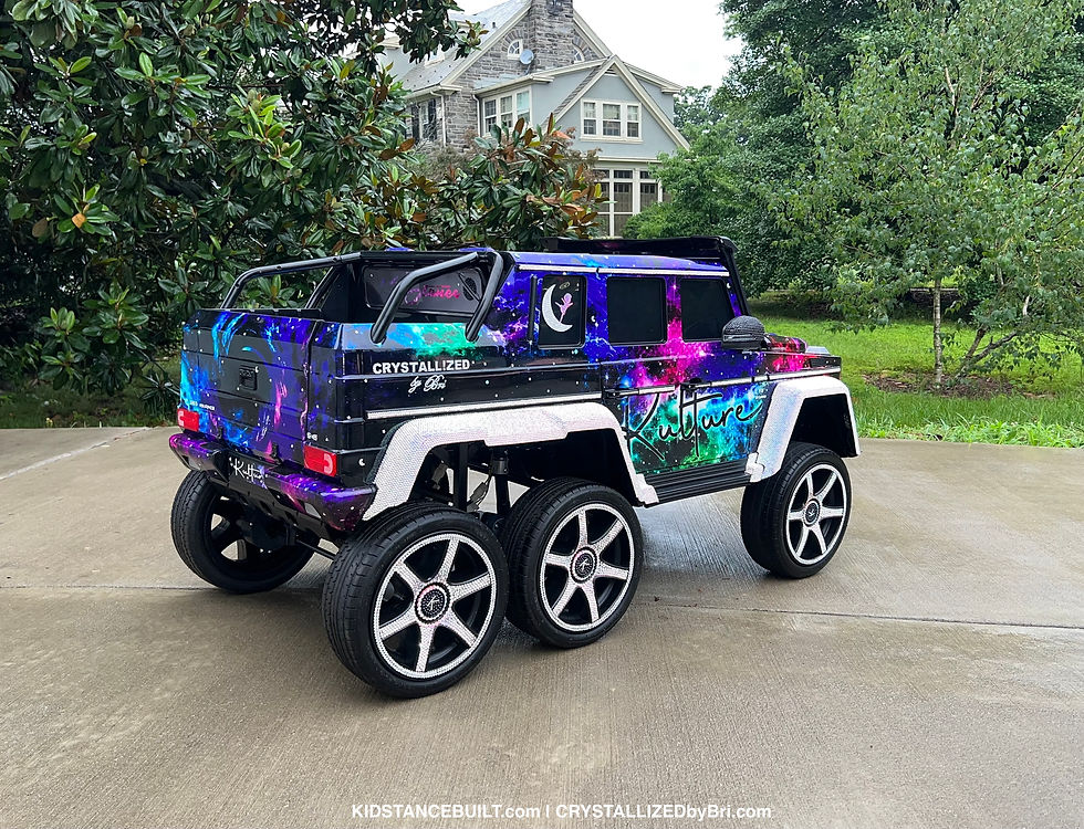 Thumbnail: Custom CRYSTALLIZED Kid's Ride On Car - Made for Cardi B and Offset