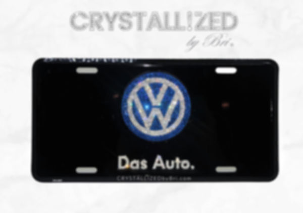 CRYSTALLIZED Volkswagen Vanity Plate - VW Das Auto