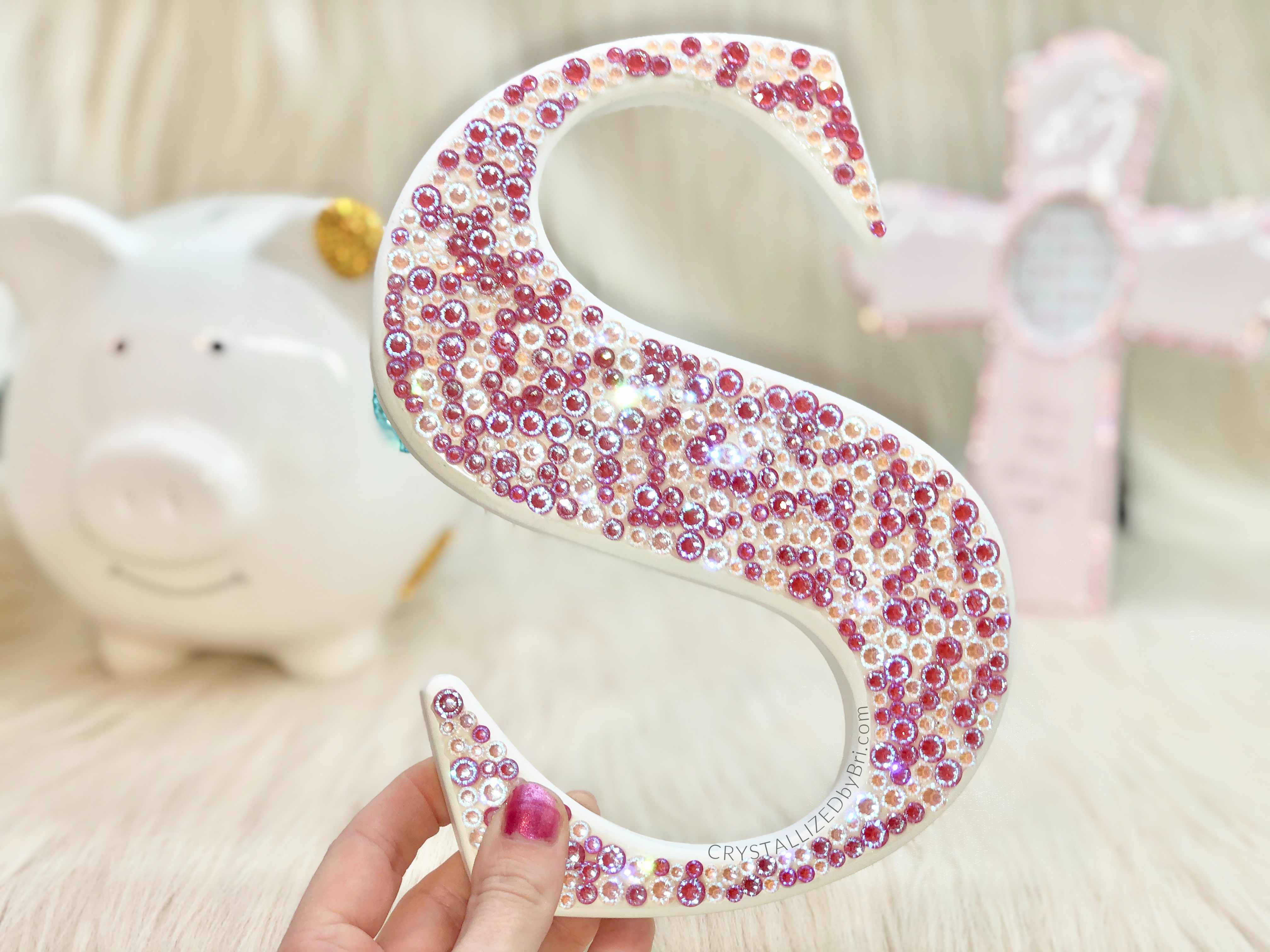 CRYSTALLIZED Wall Hanging Individual Letter - 7.5"