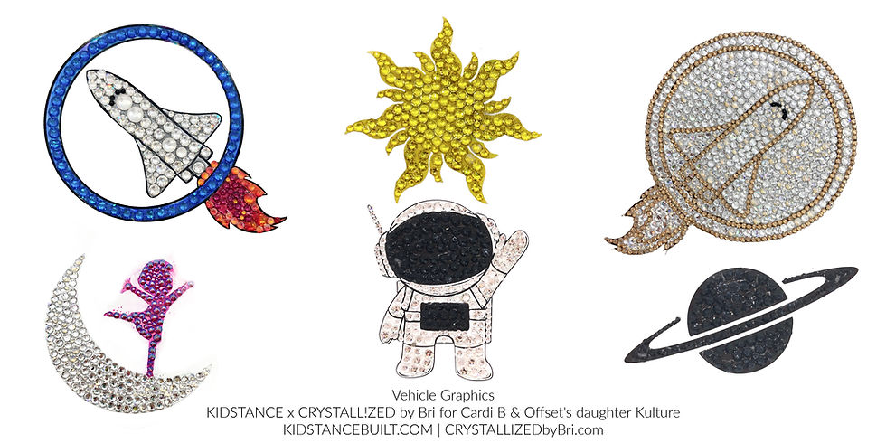 Thumbnail: Custom CRYSTALLIZED Kid's Ride On Car - Made for Cardi B and Offset