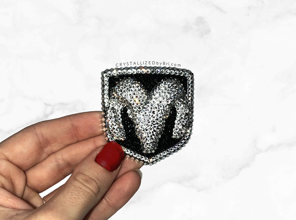 Bedazzled Swarovski crystal dodge ram car emblem auto bling by crystallized by bri