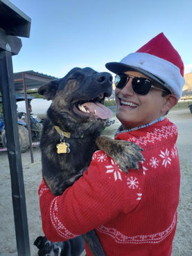 Tate and Wayne celebrating Christmas