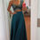 Miniatura: Conjunto azul petroleo + crop brillos 