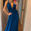 Miniatura: Vestido azul espalda pabilos 