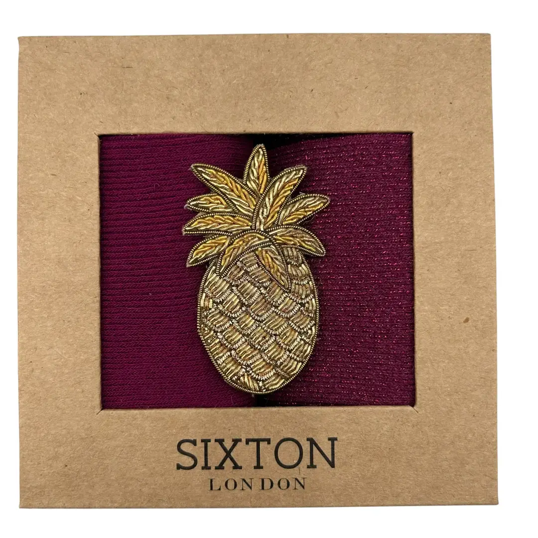 Sixton Socks - Fuchsia Vegas & Sienna Duo Brooch Set