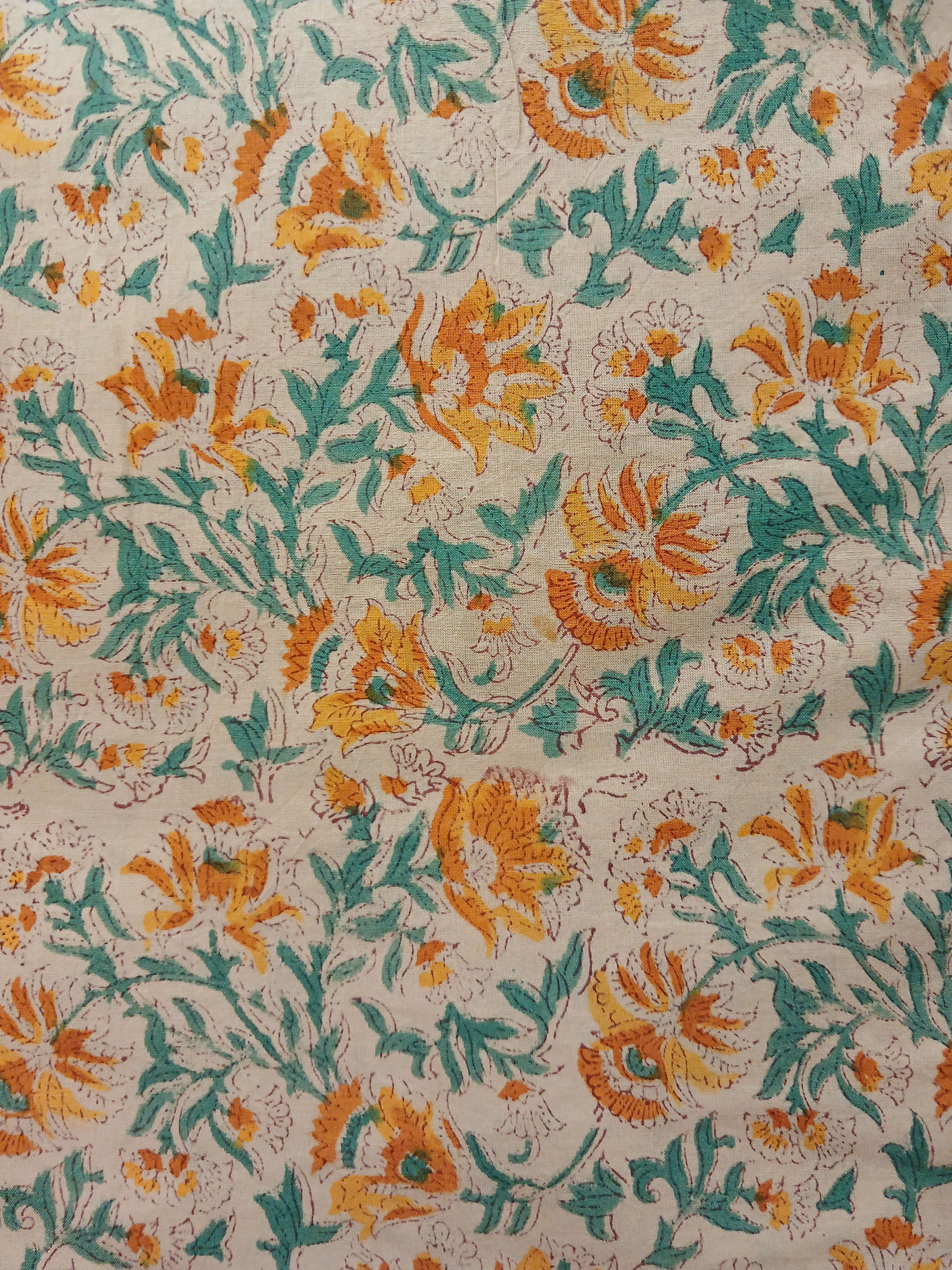Indian Hand Block Cotton - Buttercup