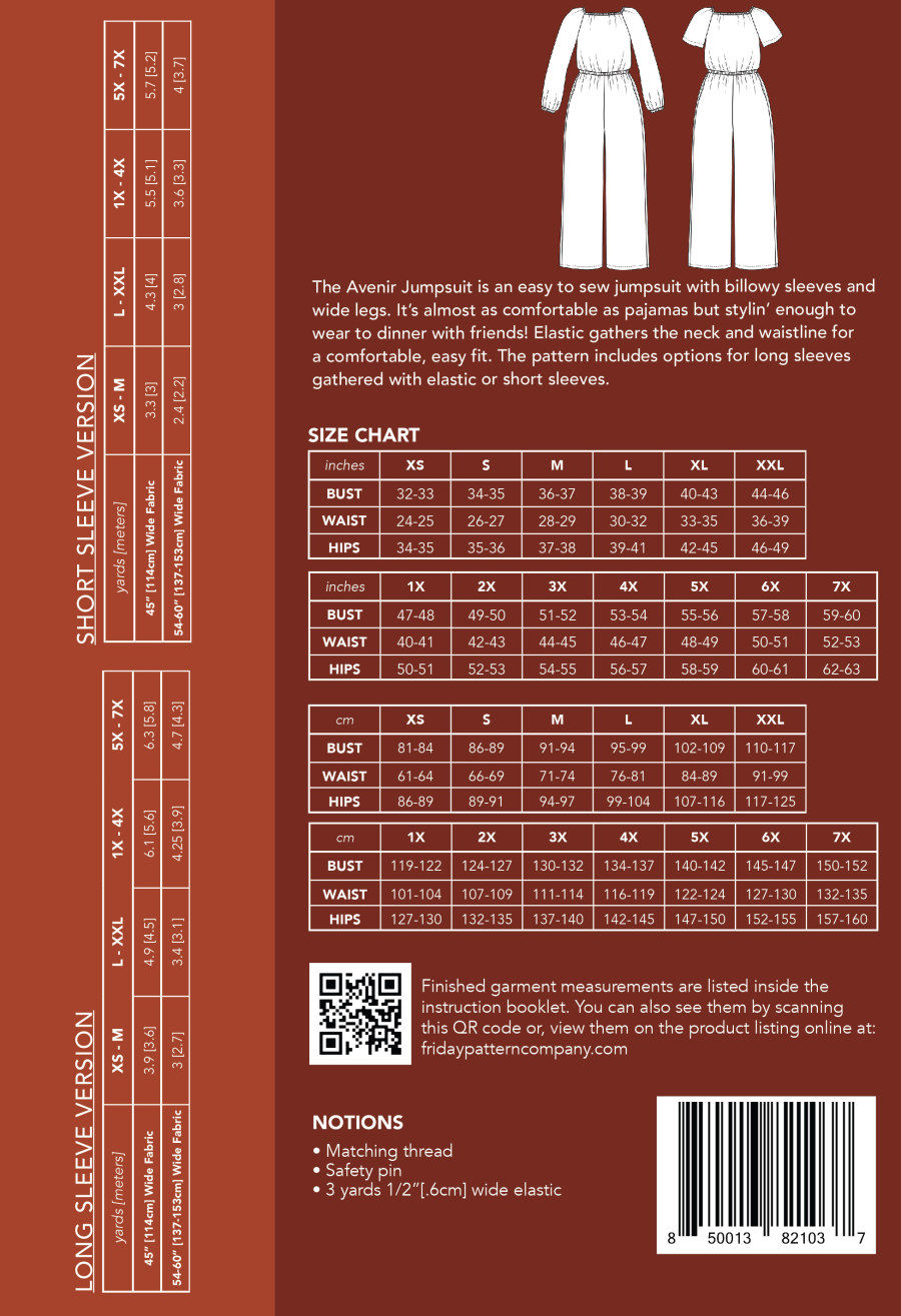 Thumbnail: Friday Pattern Company - The Avenir Jumpsuit