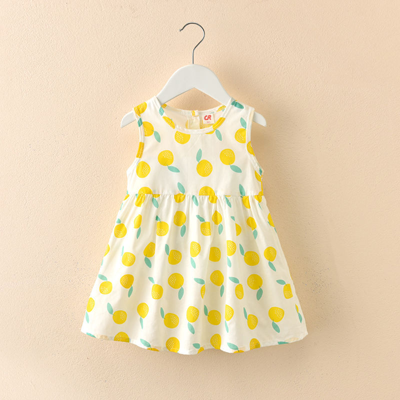 Thumbnail: 1-7 Years Old Girls Dress Summer Floral Pattern Children'S Skirt Cotton Sundres