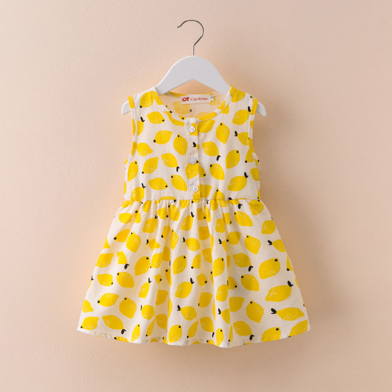 Thumbnail: 1-7 Years Old Girls Dress Summer Floral Pattern Children'S Skirt Cotton Sundres
