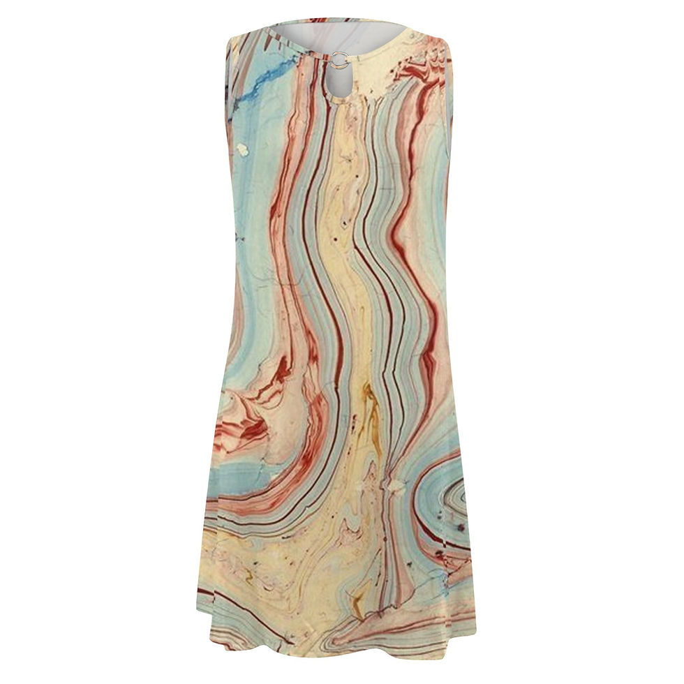 Thumbnail: Summer Dresses For Women Comfortable Sexy Hollow Out O Neck Sleeveless Dresses